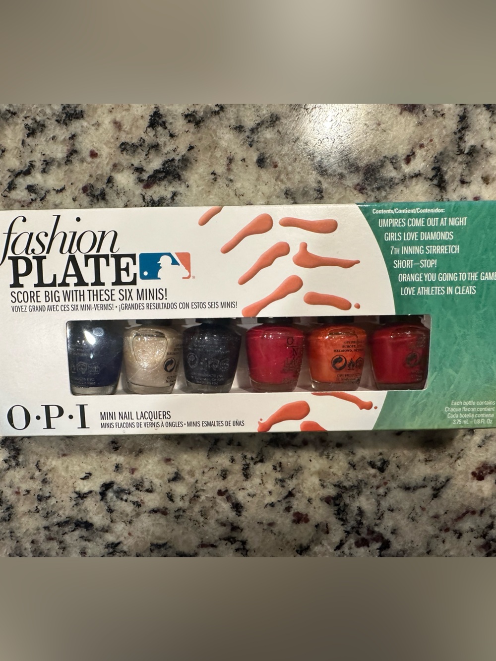 OPI Fashion Plate Kids Nail Lacquer Mini Set - Red, Orange, Gold, Black, Silver